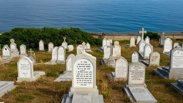 外国人墓地と海の写真素材FYI01515861ストックフォトの Qlean Market