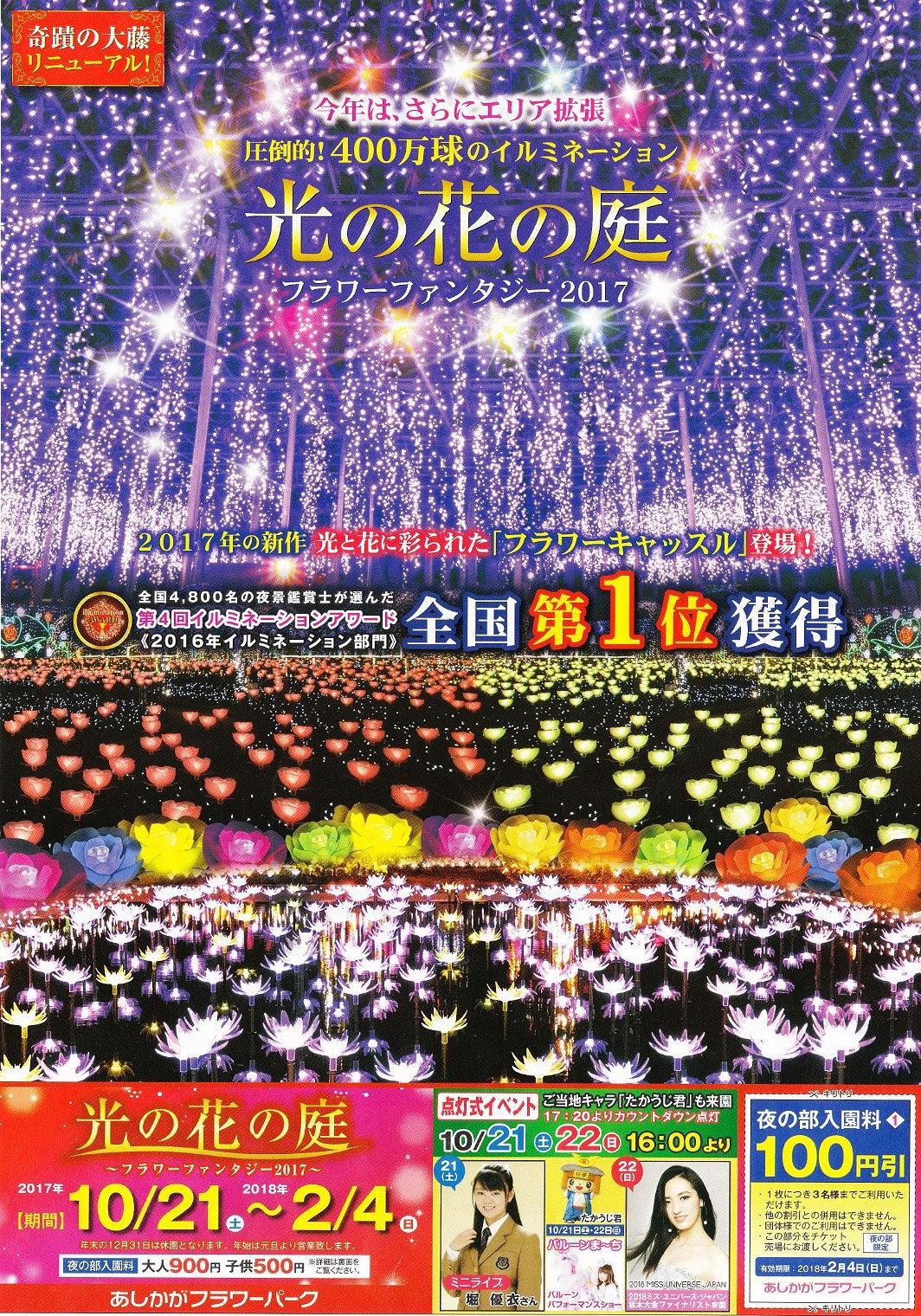 足利フラワーパークのイルミネーションはいつから？時間と混雑状況ちえねる