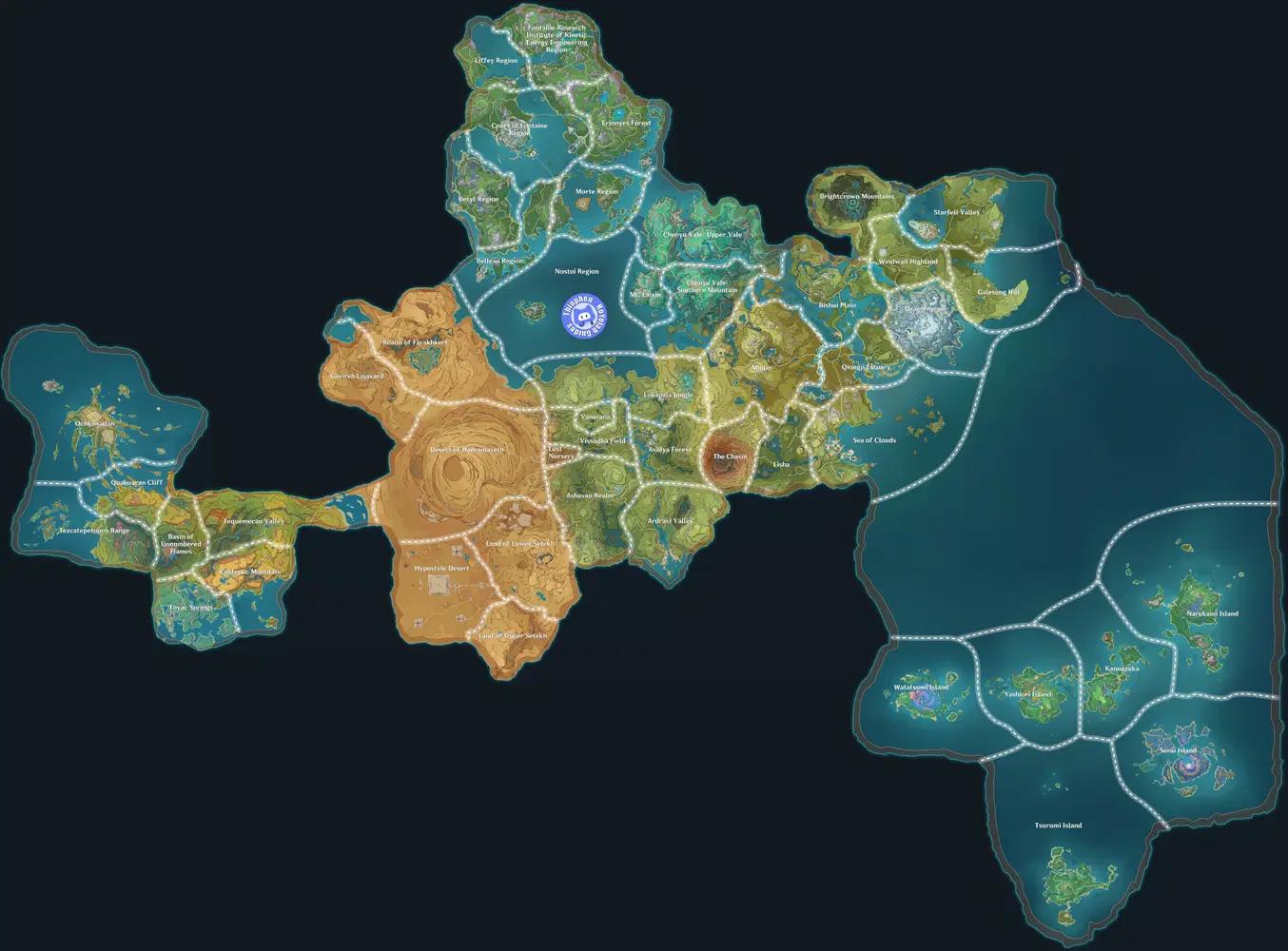 原神 テイワットマップの使い方と機能解説！便利ツールを活用しよう！ -