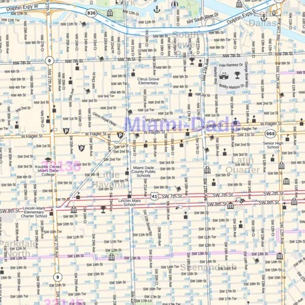 アメリカ合衆国：マイアミ・ビーチ地図 フロリダ州- 旅行のとも、ZenTech