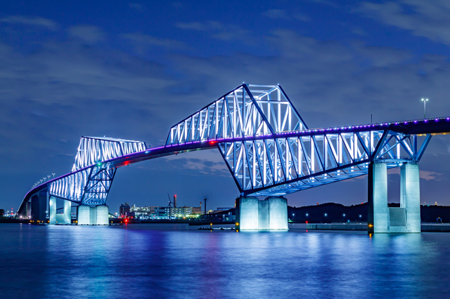 東京の都市風景 夜景・都市・都会・ビル Stock