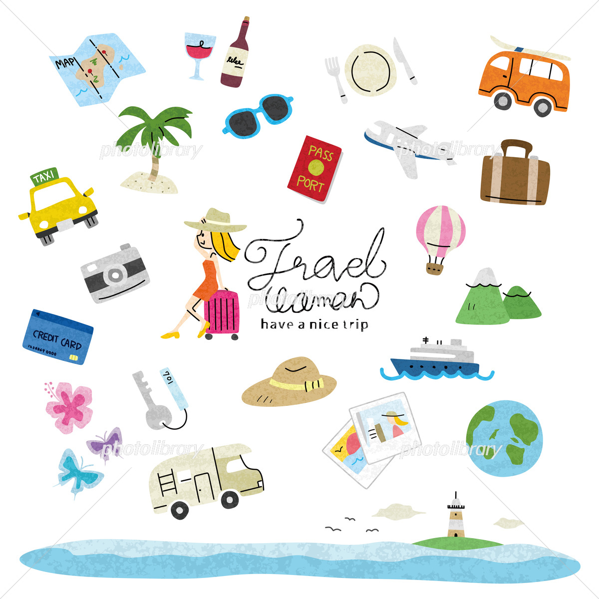 旅行イラストレイン🚂 - イラスト無料素材