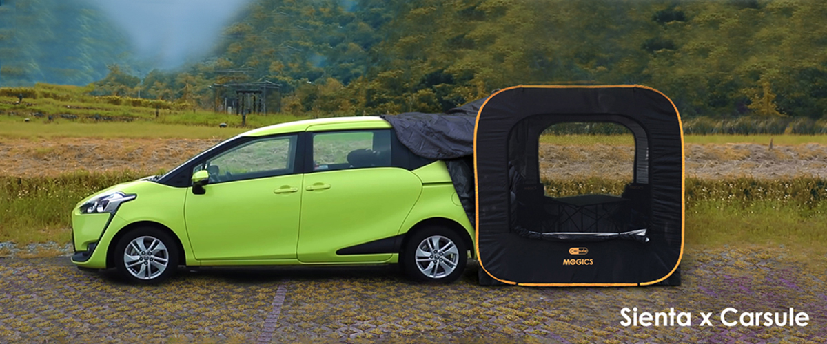 革命！車に連結するテント女子一人でも設営が可能！車中泊の軽バンへ取り付ける - SUPAREE – SUPAREE