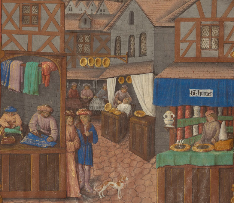 西洋中世期おける都市の街並み中世ヨーロッパの道