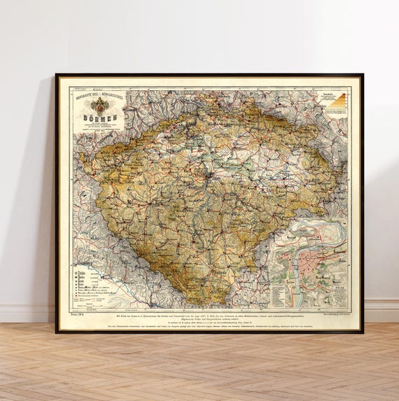 チェコの木製地図68travel