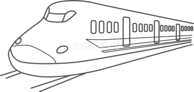 新幹線のイラスト「E7系・W7系」かわいいフリー素材集 いらすとや