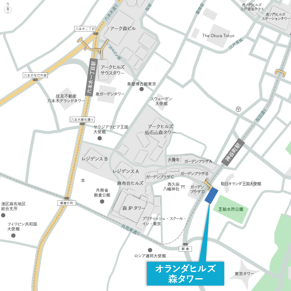 六本木ヒルズ森タワーフロアガイド・アクセス・駐車場東京ビルマップ