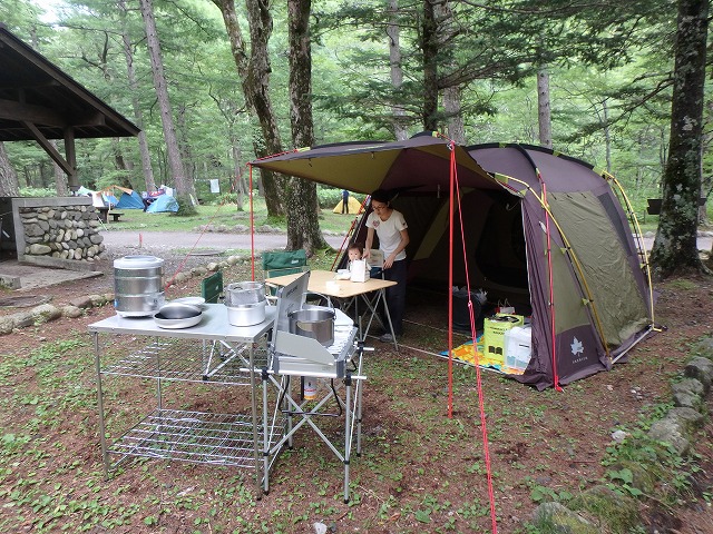 テントサイト上高地の呼吸を感じる小梨平キャンプ場