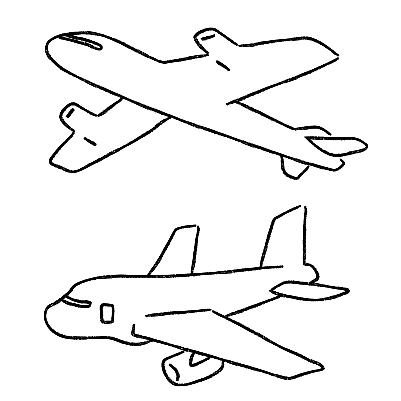 フリー イラスト 飛行機361