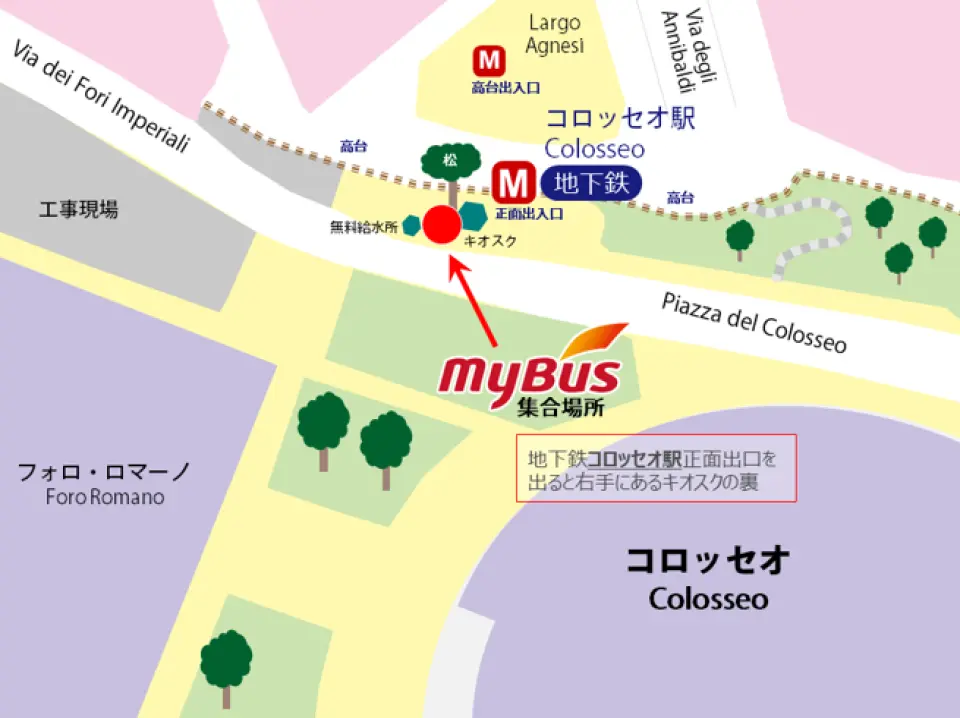 フォロ ロマーノの地図 - イタリア