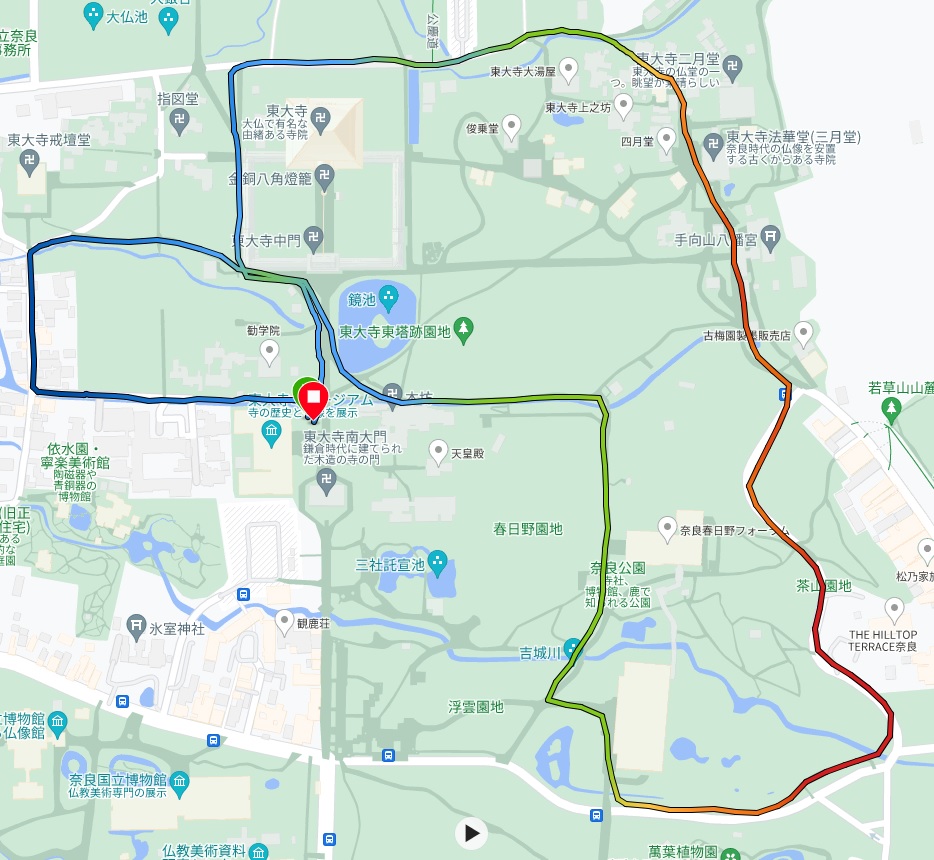 奈良東大寺周辺地図