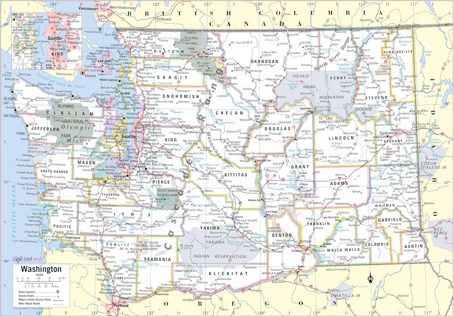 クール フクロウ マップ ワシントン