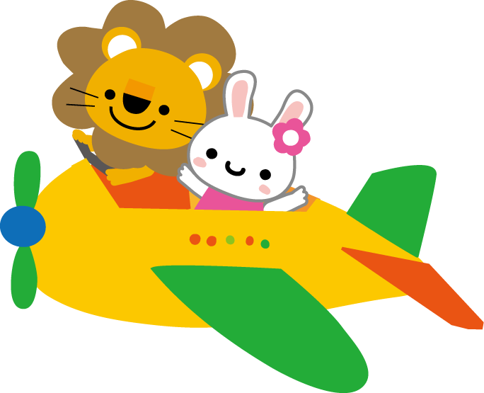 飛行機のイラストイラスト無料・かわいいテンプレート
