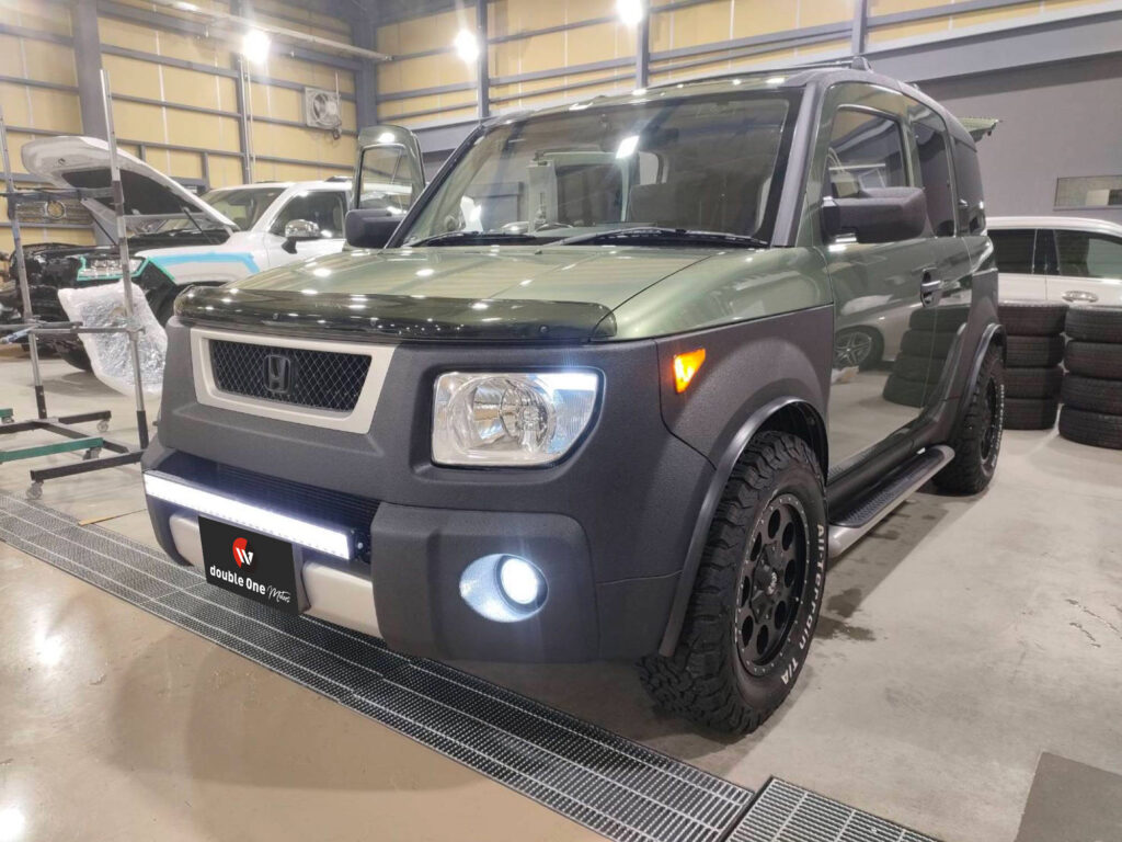 ホンダ エレメント パーツ持ち込み取り付け バンパーグリル交換 滋賀県