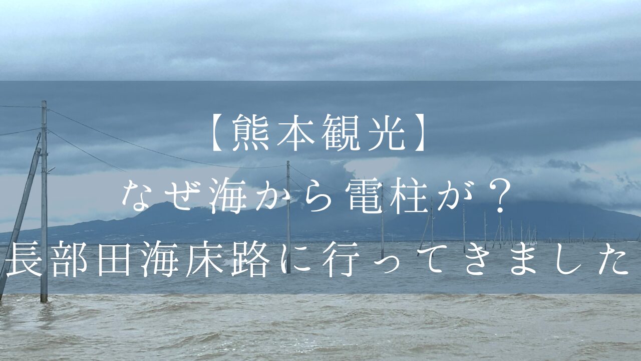 電柱が海に沈む不思議な光景 ～熊本県・長部田海床路～うっかり日本旅