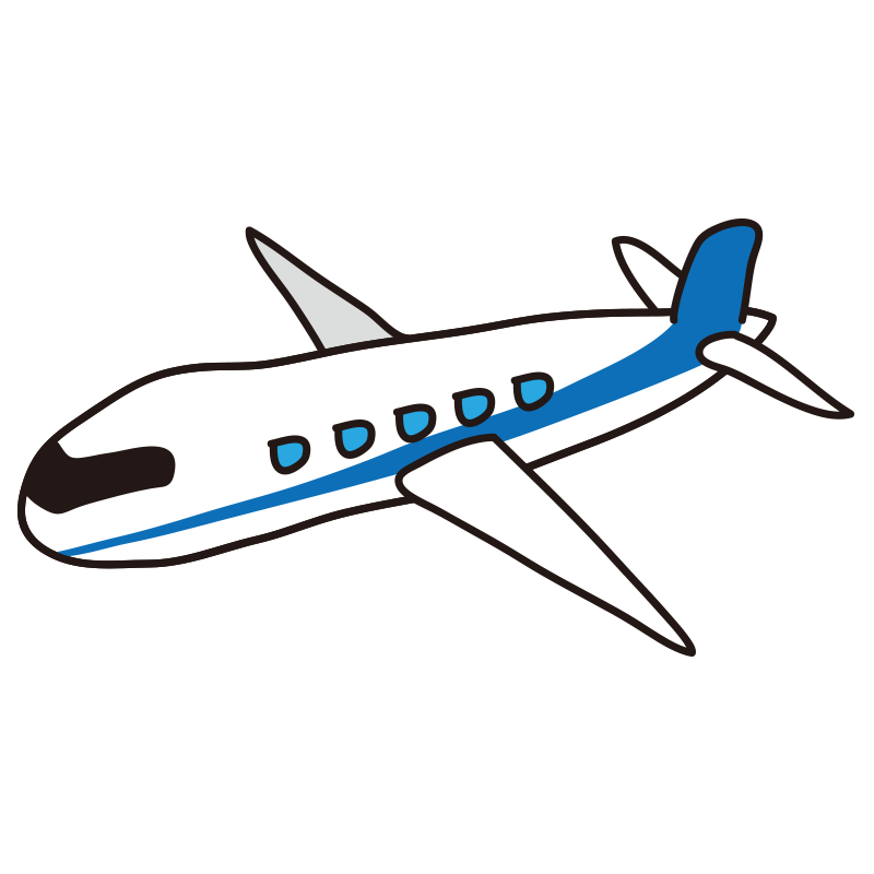 かわいい飛行機のイラストイラスト無料・かわいいテンプレート