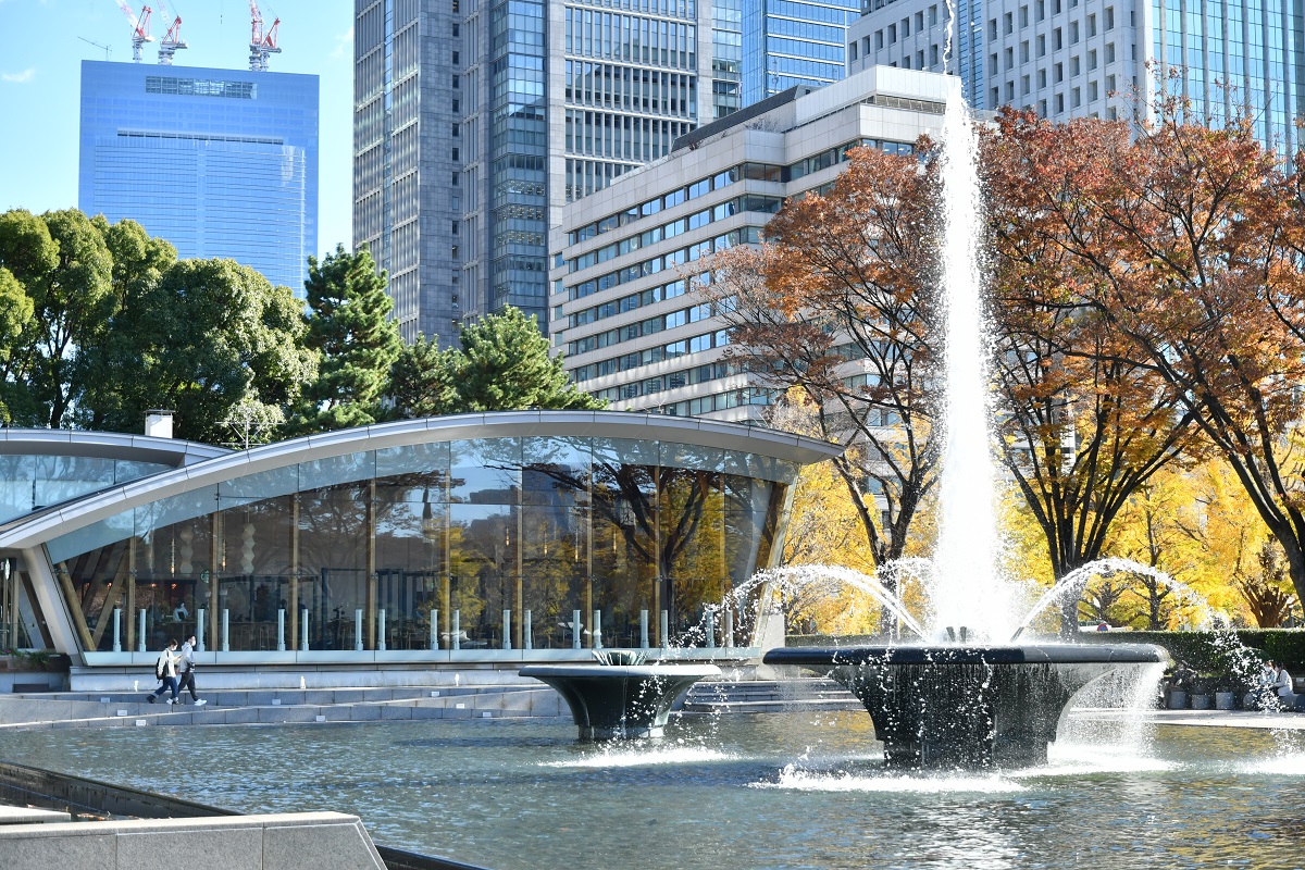 和田倉噴水公園の夜皇居外苑国民公園環境省