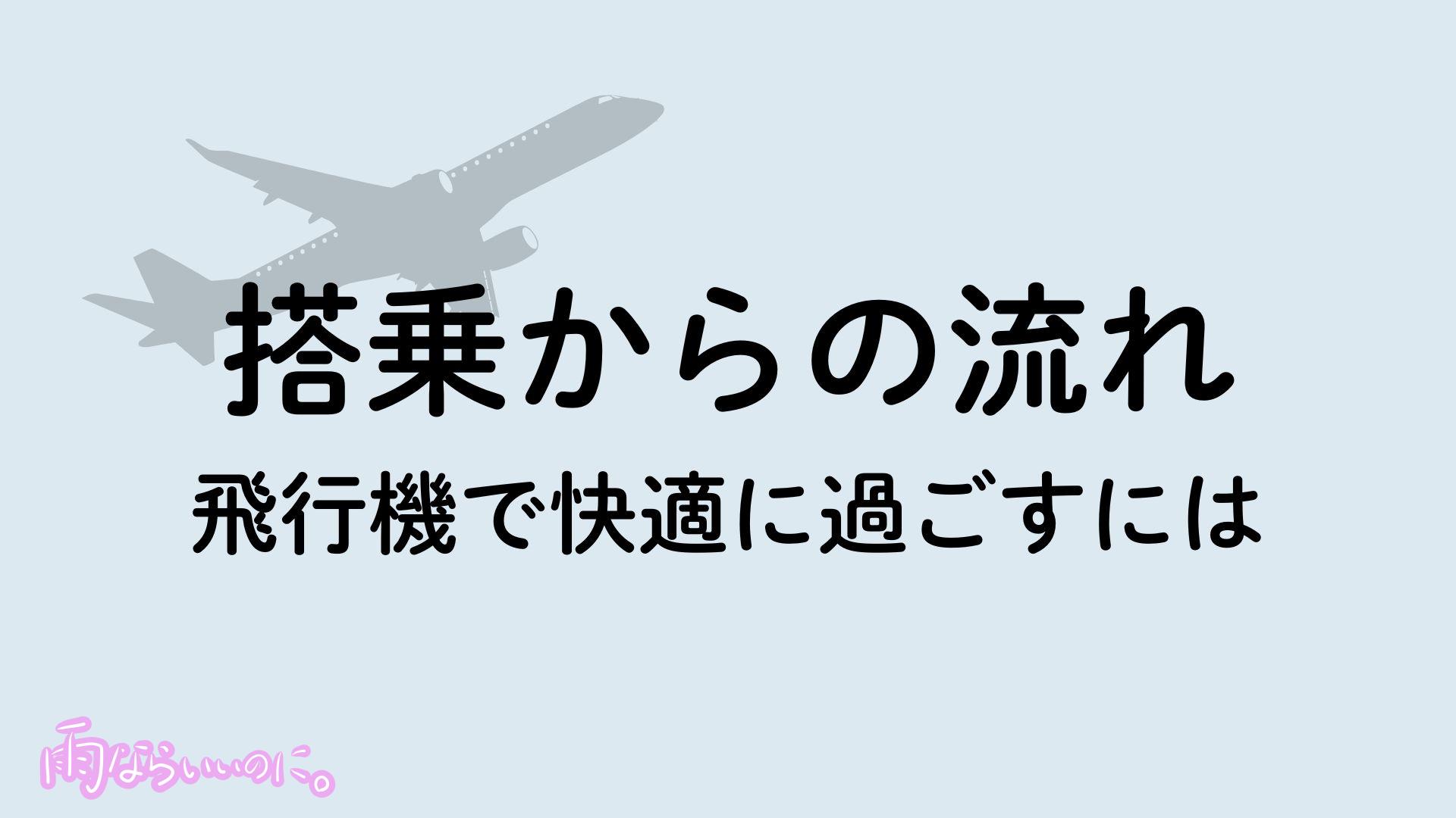 初めての方必見 飛行機の乗り方と機内での過ごし方をご