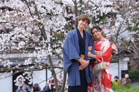 京都浴衣レンタル学割ヘアセット付プラン京都着物レンタル 愛和服