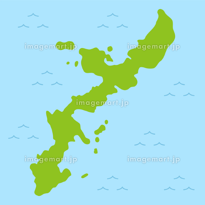 PowerPointで使える沖縄県全図。白地図無料ダウンロードパワポでデザイン