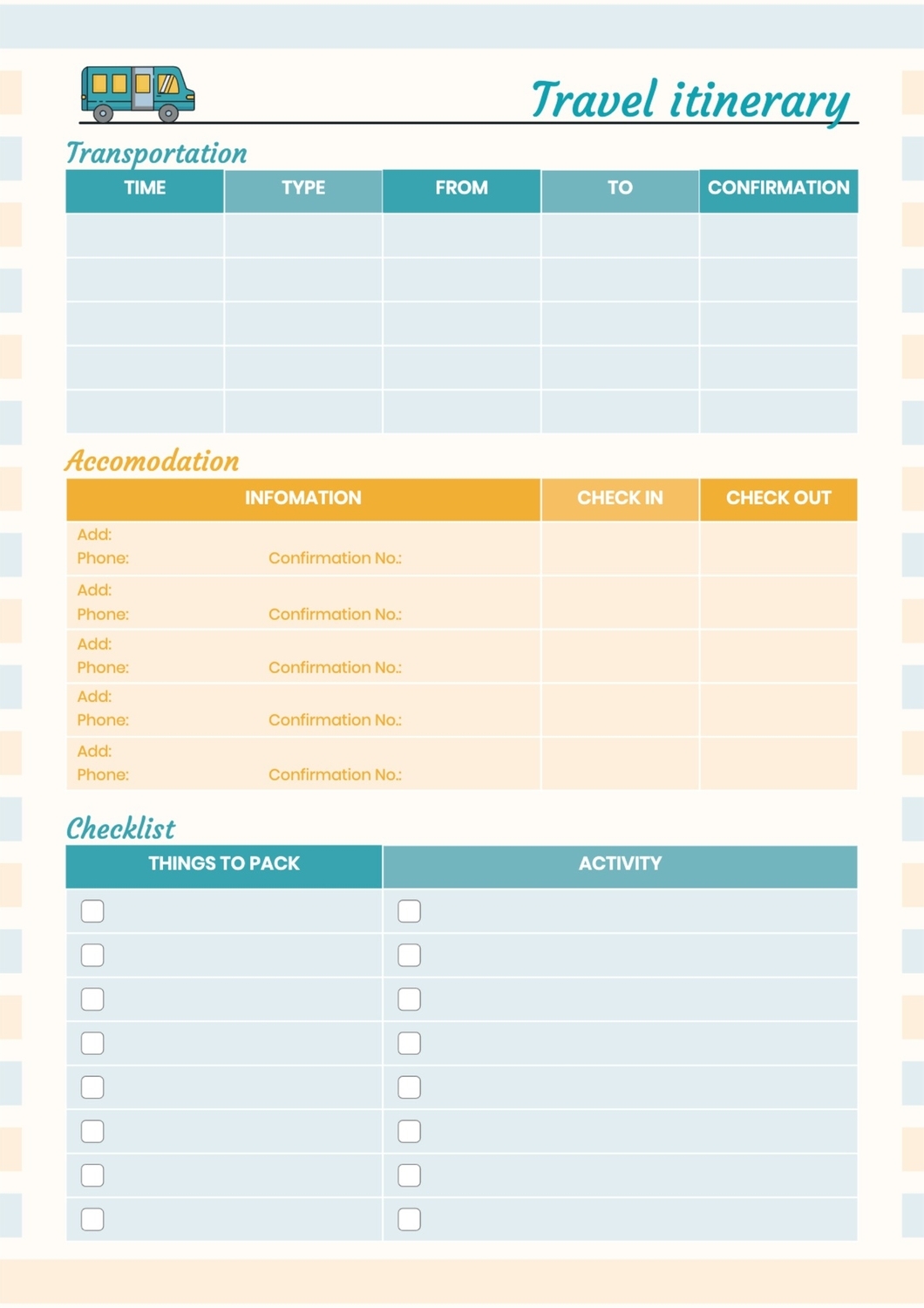 旅程表テンプレートでおしゃれな旅行プランや計画表デザインを無料で作成！Canva