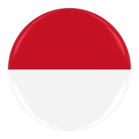 インドネシアのモナコの国旗を持つ木箱小包インドネシア モナコの配送とモナコ公国のコンセプト 3