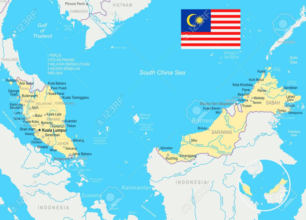 マレーシア 地図イラスト無料イラスト・フリー素材なら「イラストAC」