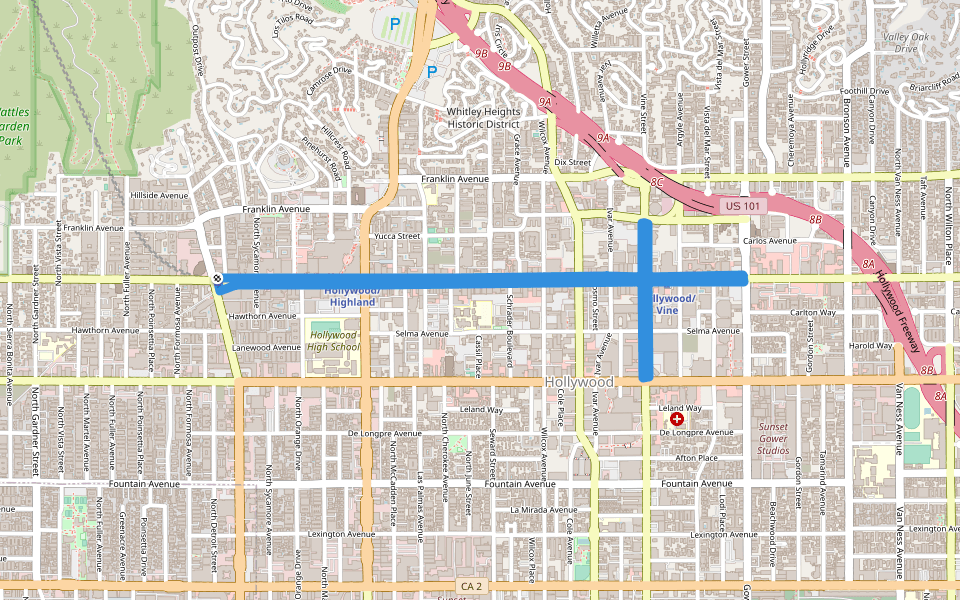 クオリティ イン ニア ハリウッド ウォーク
