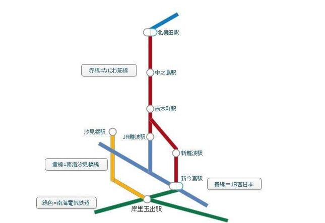 新大阪駅を発着するバス路線図 – 旅とまちなみとパインどうでしょう～