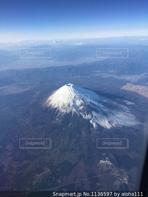 機窓から～ 空から見た富士山 ♪♪