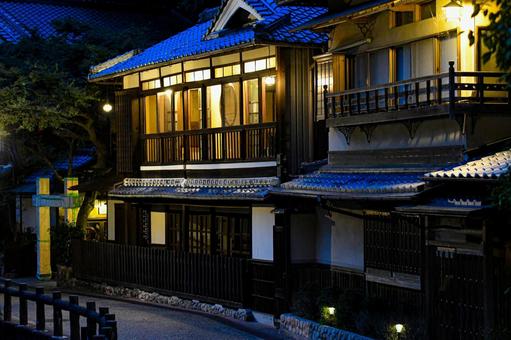 フリー素材 旅館の温泉 3枚背景イラストみんちりえ