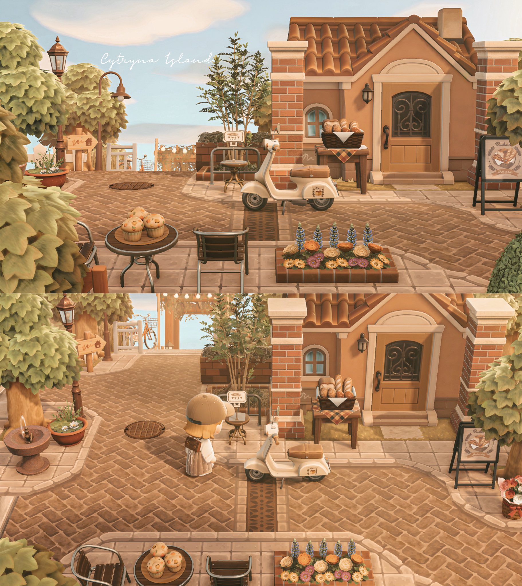 空きスペース あつ森 水辺 パン屋TikTok