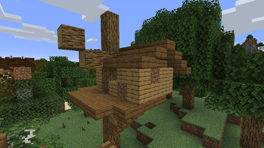 チュリニア島にメルヘンなツリーハウスを作る : みゅーずのマイクラ