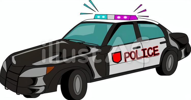 728 パトカー イラスト Stock