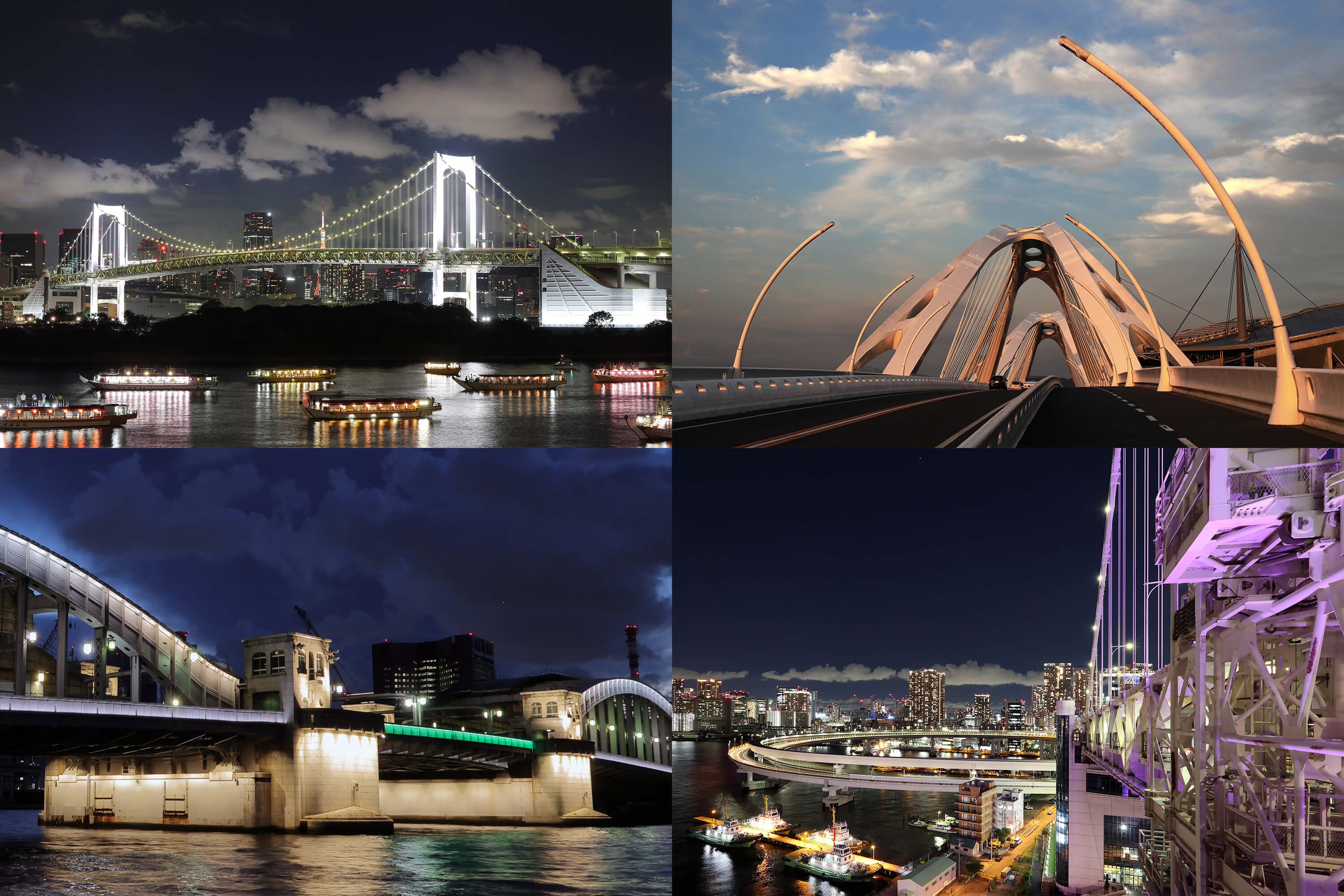 レインボーブリッジ ライトアップ建築外構・景観演出 ライトアップ納入事例岩崎電気