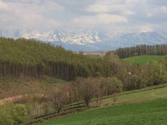 美瑛-5 三愛の丘展望公園 パノラマのみち中央 ☆大雪山～十勝岳連峰＊波状丘陵を眺め』美瑛 びえい北海道