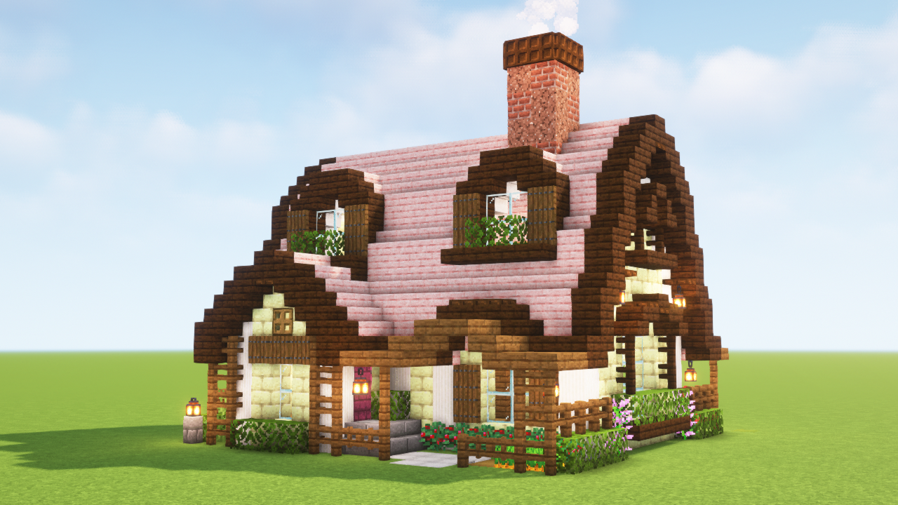 マイクラ 木の温もりがあるモダンな家の作り方おしゃクラ！公式ブログ