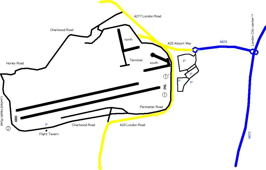 ロンドン・ガトウィック空港からロンドン市内への相乗り到着送迎 2025 -
