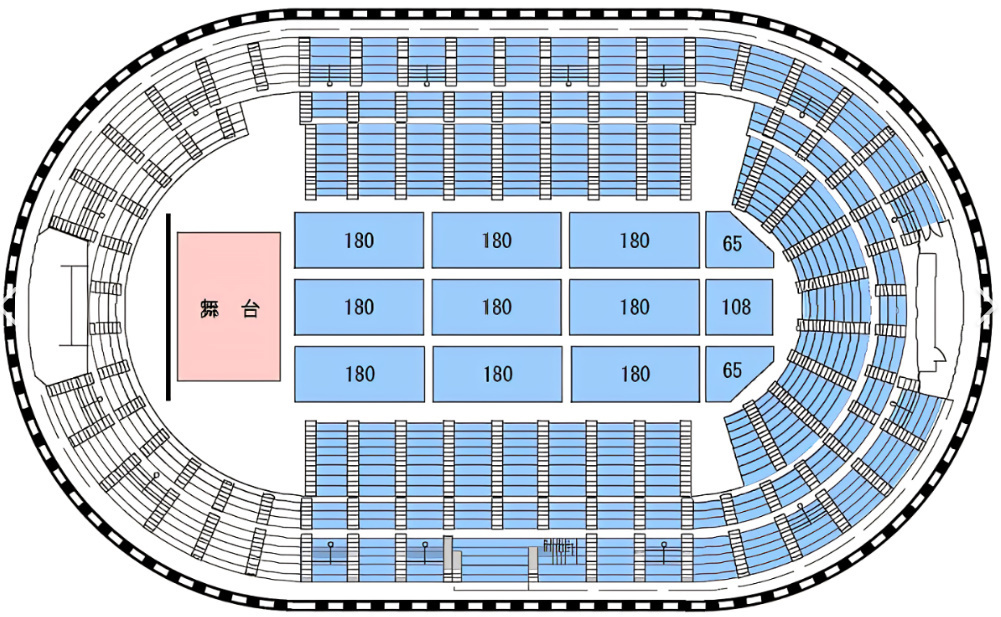 座席表予想図 神戸ポートアイランドホール 神戸ワールド記念ホール : 座席表予想図.アリーナ