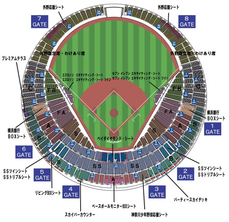 各階案内図日産スタジアム