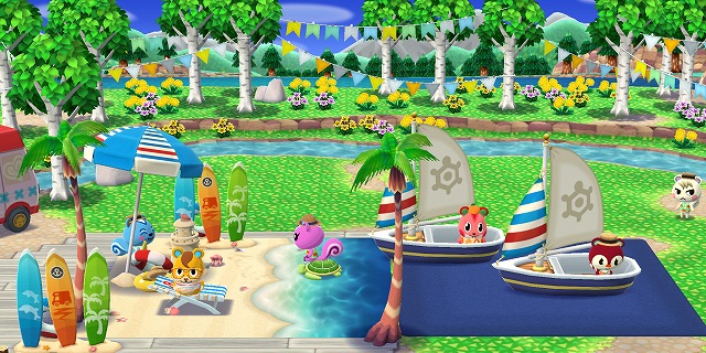 2019.02.25 ポケ森レイアウト - クマネコとゲームをしよう