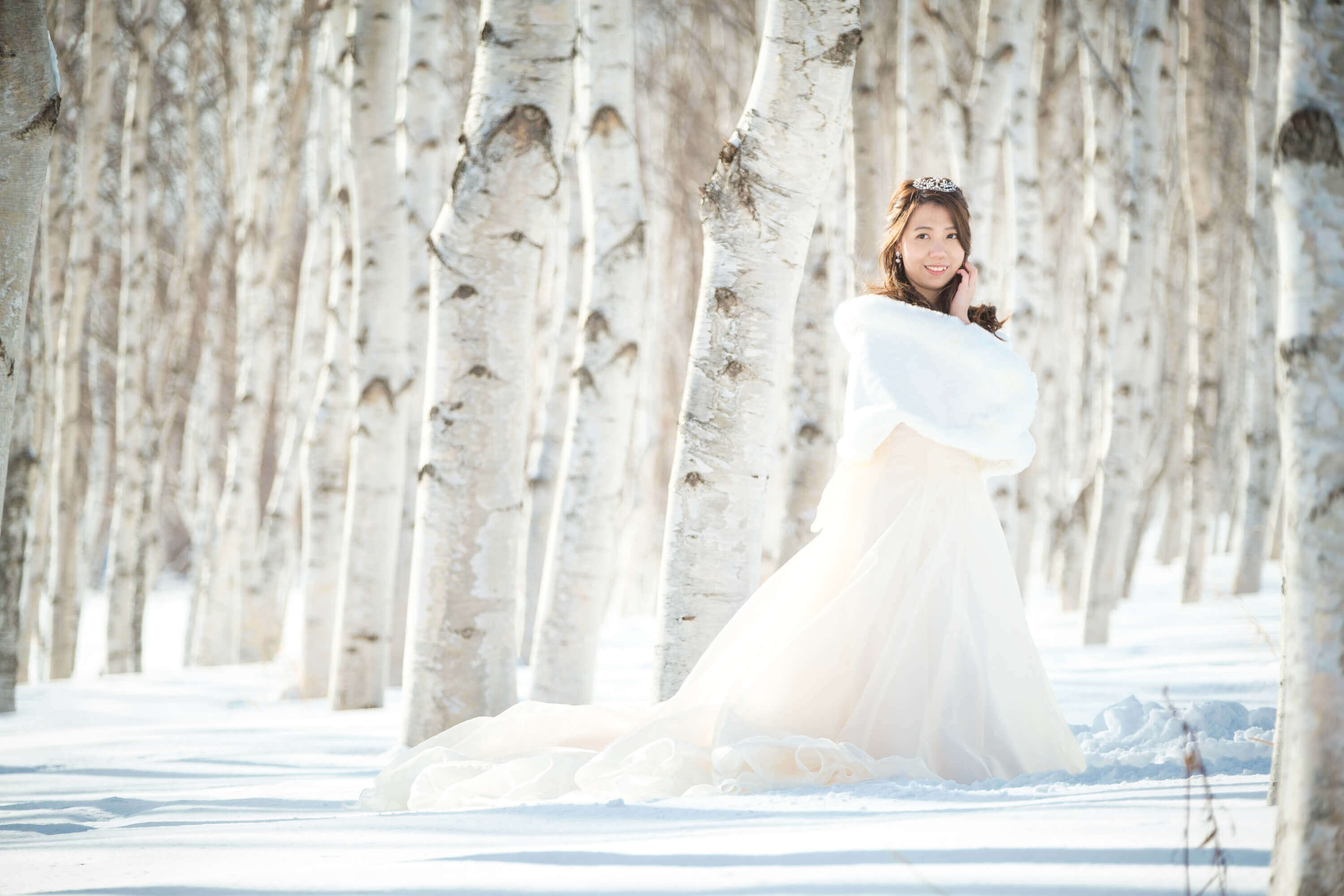 札幌モエレ沼公園 冬の雪前撮りフォトウェディング 札幌 北海道ロケーションフォト・前撮りは「リッケフォトスタイル」