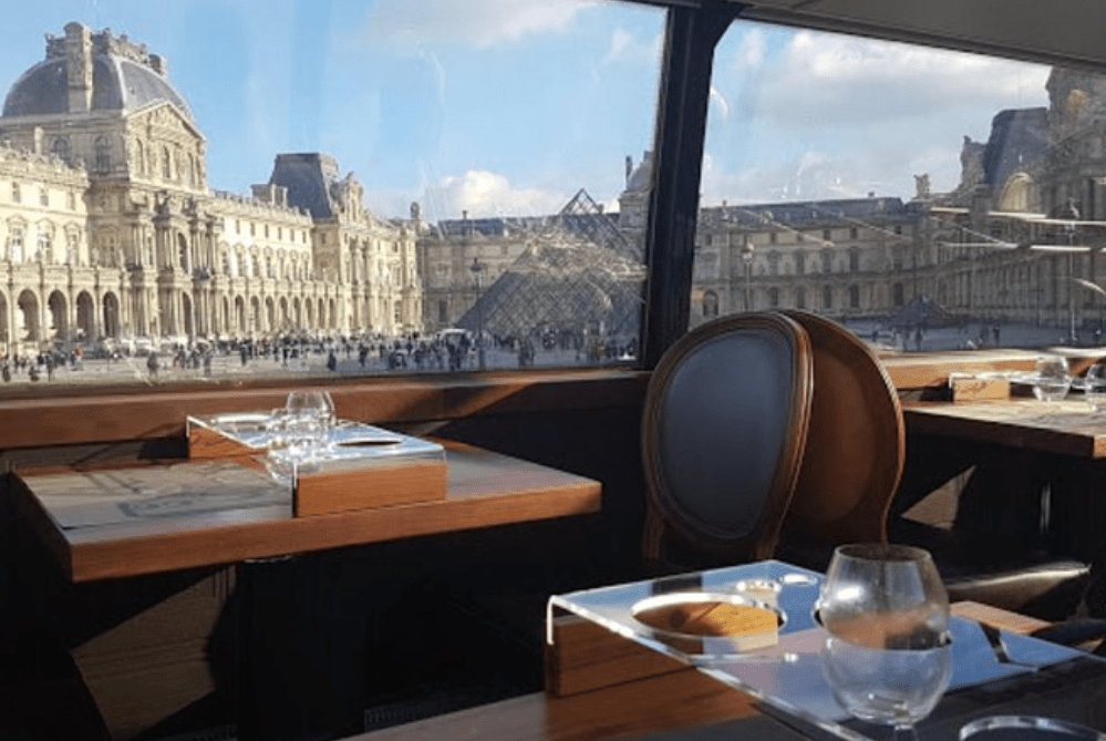 フランス旅行・ツアーセントレアから最短でパリへ！走るレストラン「バストロノーム」でパリの景色と本格フレンチを楽しむ パリ HIS 海外旅行