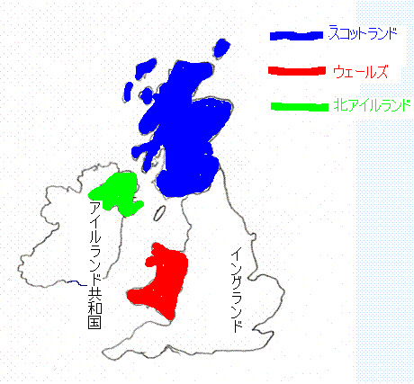 イギリスとスコットランドのレトロな地図Premiumベクトル素材