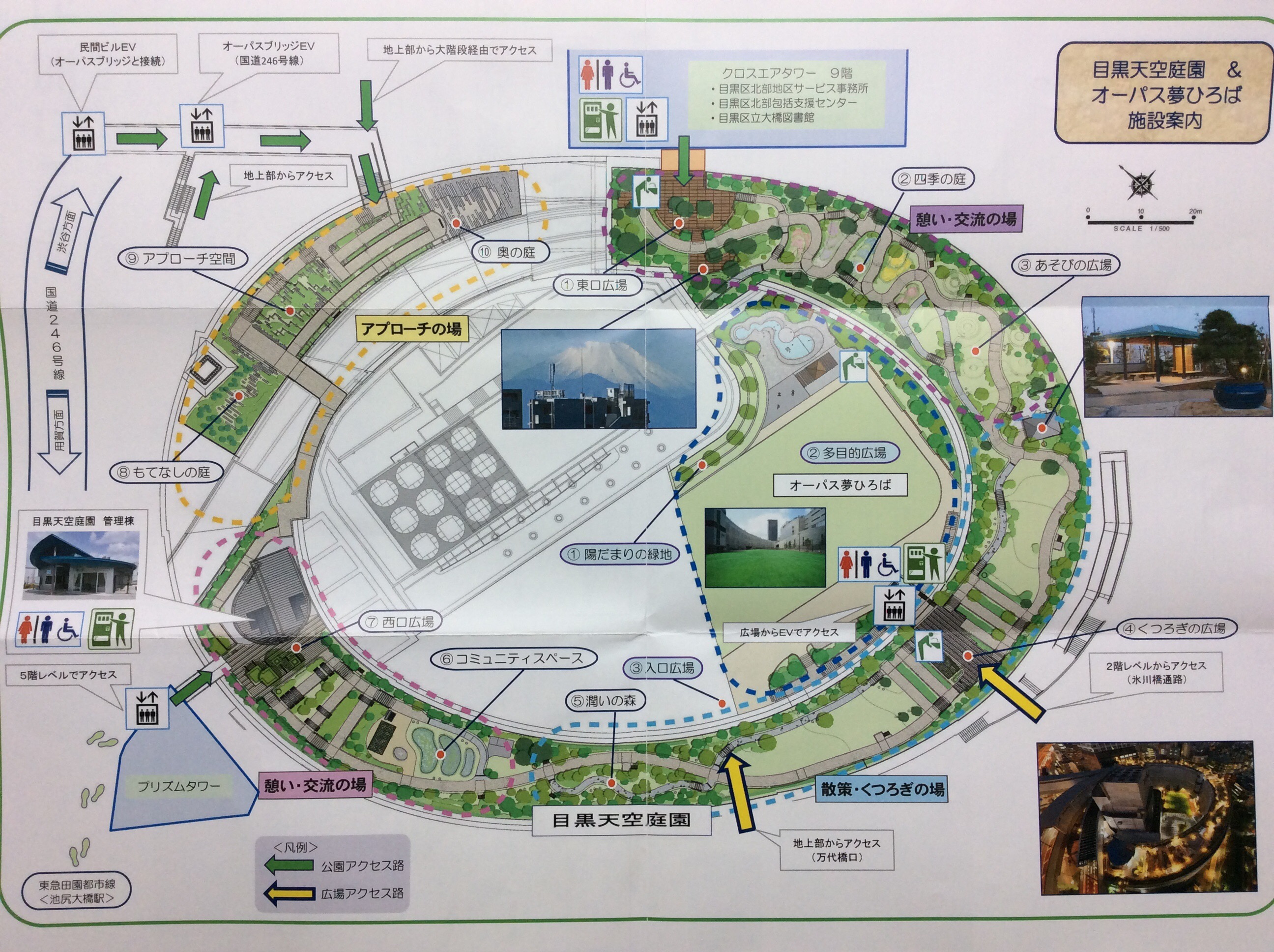 目黒天空庭園〜羽根木公園 目黒川・北沢川暗渠を巡る緑道コースラントリップ