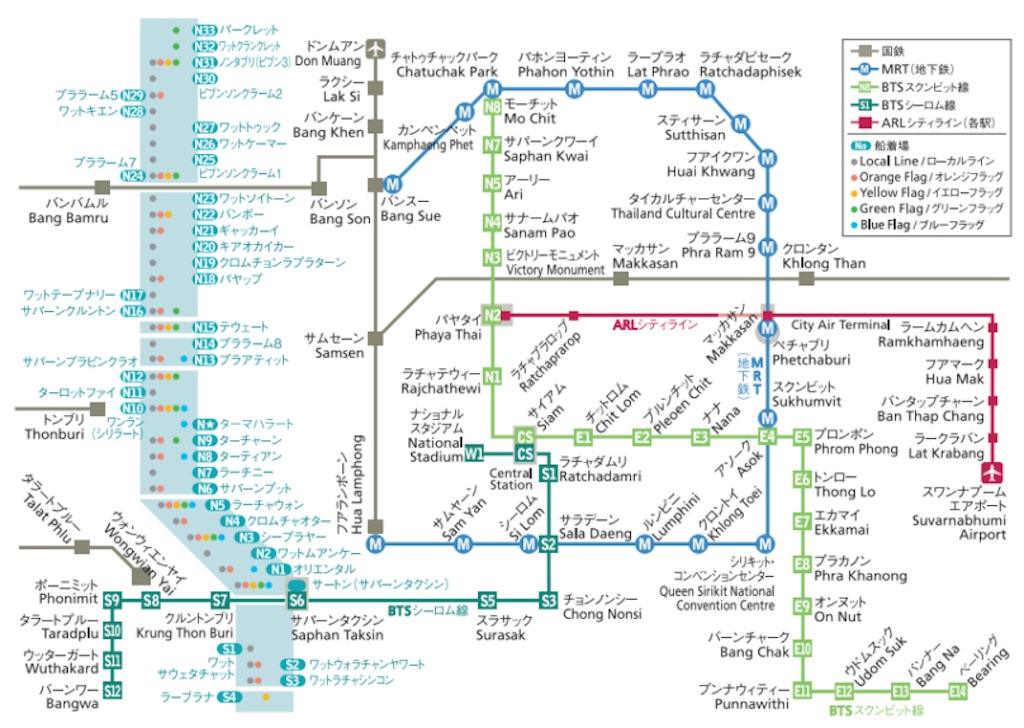 超重要 バンコクBTS路線図の紹介 - 30代からマレーシアの大学留学を無試験、格安プライスで挑む男 ペナン黒田のブログ