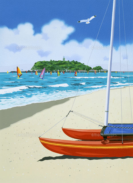 新緑の江の島 10669005944 の写真・イラスト素材アマナイメージズ