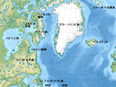 グリーンランド: d-maps.com: 無料地図、無料の空の地図、無料のアウトラインマップ、無料のベースマップ