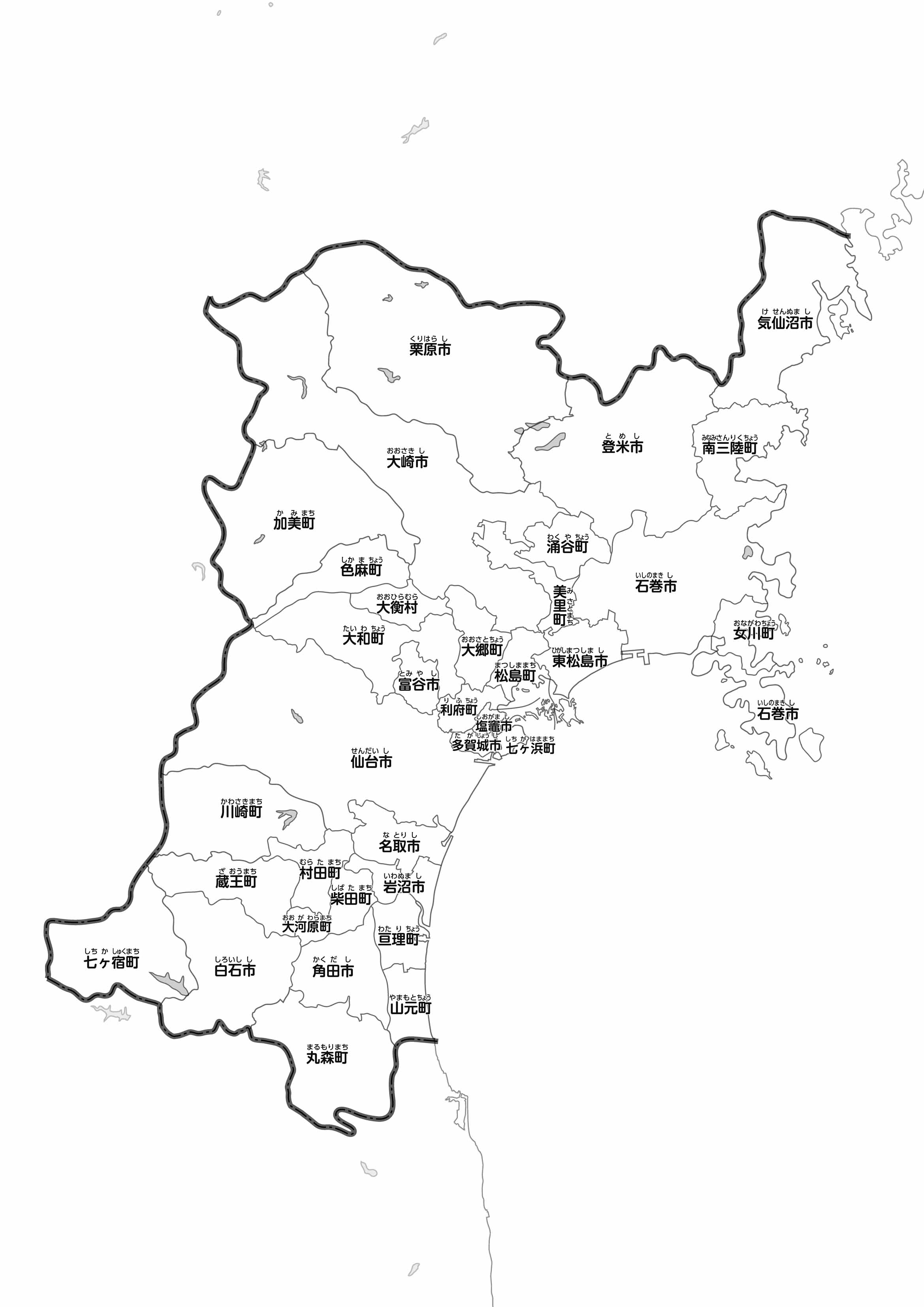 宮城 地図 イラスト素材5429682-
