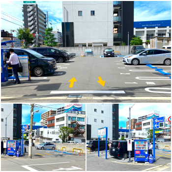 梅田スカイビル駐車場地下2階エリア 利用可能時間：5:00〜23:59 駐車場予約サービスアキッパ